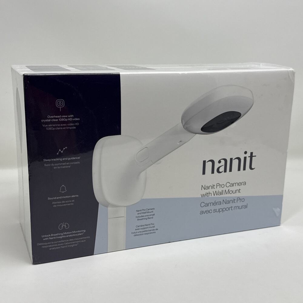 Nanit Pro Camera with Wall Mount Sleep Tracking & Breathing 1080p NEW In Box